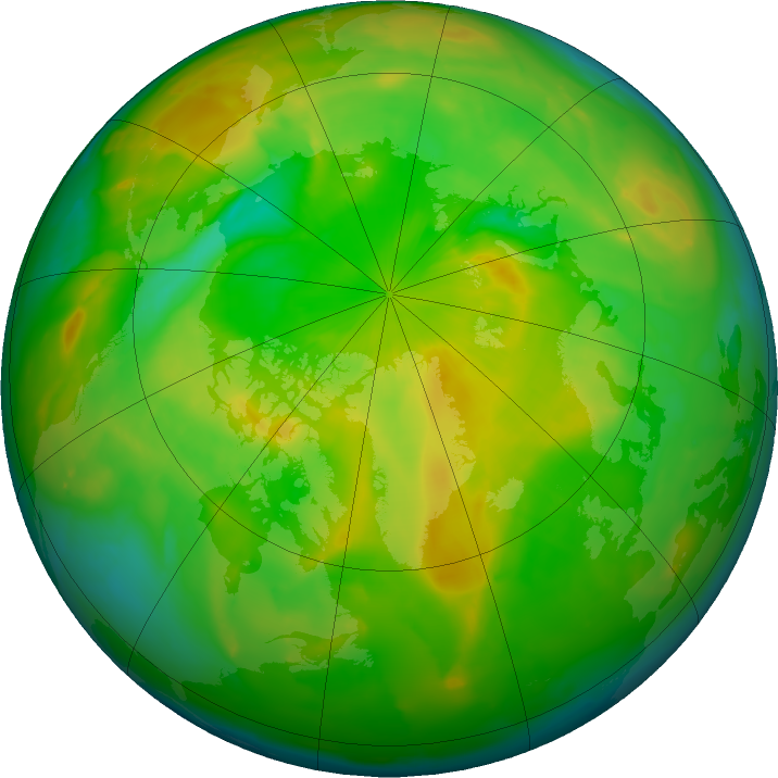 Arctic ozone map for 02 June 2011